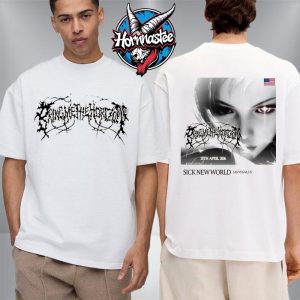 Bring Me The Horizon Event Poster At Sick New World On April 25 2026 Las Vegas US Unisex T Shirt Two Sided Bring Me The Horizon Event Poster At Sick New World On April 25 2026 Las Vegas US Unisex T Shirt Two Sided