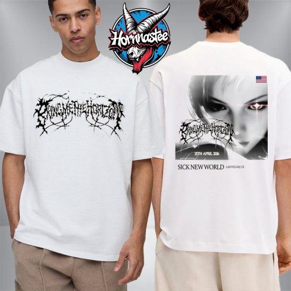 Bring Me The Horizon Event Poster At Sick New World On April 25 2026 Las Vegas US Unisex T Shirt Two Sided