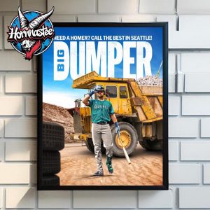 Cal Raleigh Seattle Mariners Home Run Big Dumper Poster Home Decor Canvas