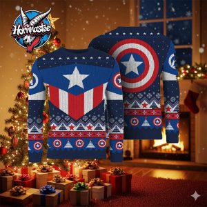 Captain America Shield Marvel Ugly Sweater