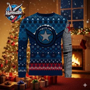 Captain America The Winter Soldier Star Of Bucky Marvel Ugly Sweater