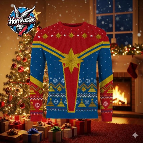 Captain Marvel Festive Is A Good Look For You Marvel Ugly Sweater