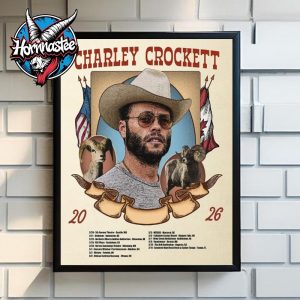 Charley Crockett 2026 Tour Schedule Cities Tour Dates Poster Canvas Decor