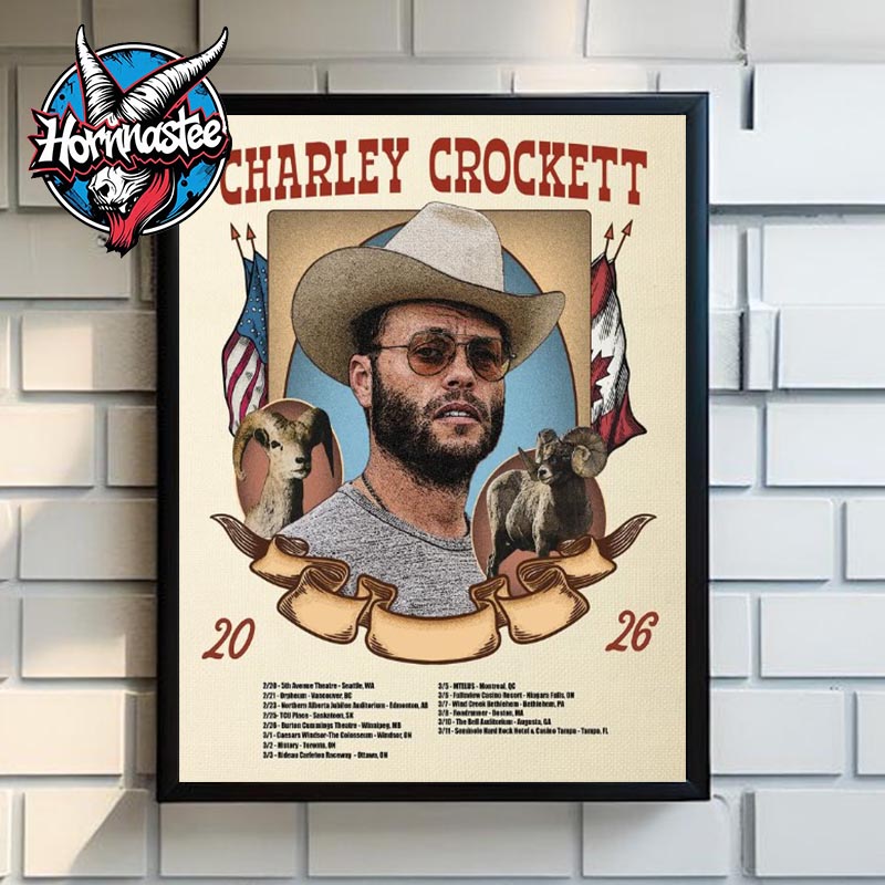 Charley Crockett 2026 Tour Schedule Cities Tour Dates Poster Canvas Decor Charley Crockett 2026 Tour Schedule Cities Tour Dates Poster Canvas Decor