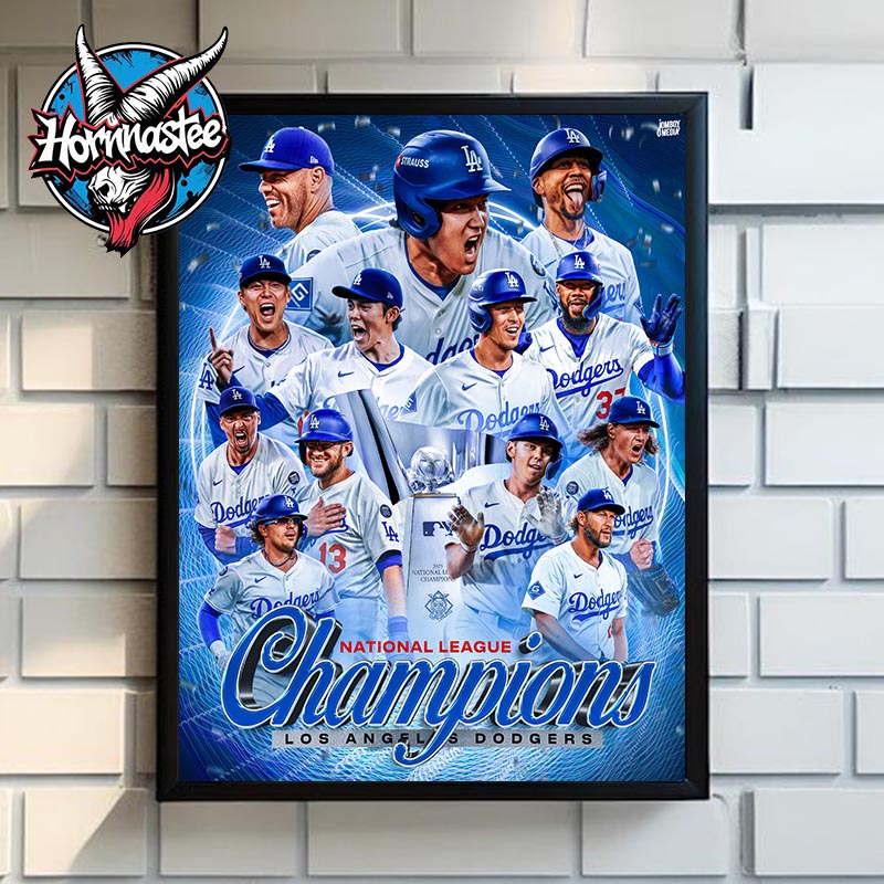 Congrats Los Angeles Dodgers Champion National League 2025 Poster Canvas Decor Congrats Los Angeles Dodgers Champion National League 2025 Poster Canvas Decor