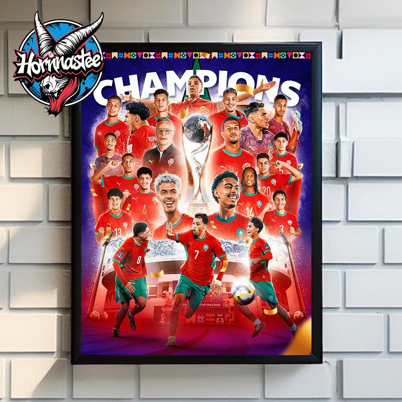 Congrats Morocco Champions U20 World Cup Poster Canvas Decor Congrats Morocco Champions U20 World Cup Poster Canvas Decor