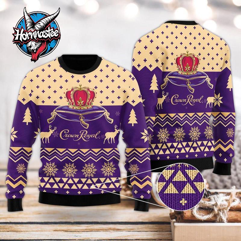 Crown Royal Ugly Christmas Sweater Amazing Gift Funny Ugly Sweater Crown Royal Ugly Christmas Sweater Amazing Gift Funny Ugly Sweater