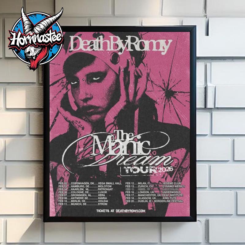 Death By Romy The Manic Dream Tour 2026 Schedule Tour Dates Poster Canvas Decor Death By Romy The Manic Dream Tour 2026 Schedule Tour Dates Poster Canvas Decor