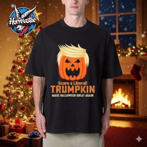 Donald Trump Scare A Liberal Trumpkin Make Halloween Great Again Halloween 2025 Unisex T Shirt