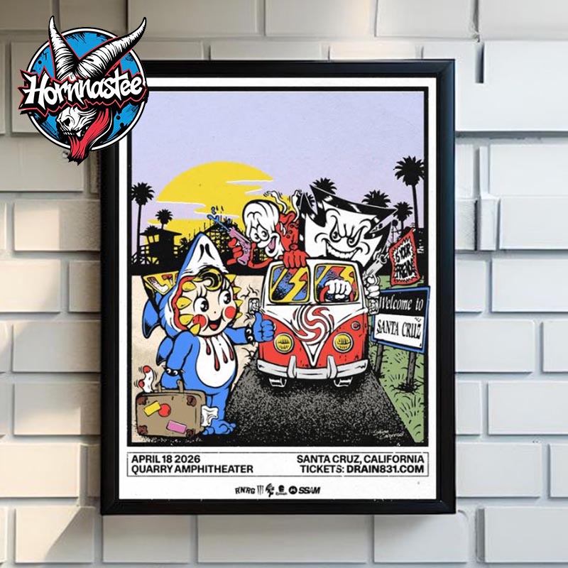 Drain 831 Hometown Show At Quarry Amphitheater In Santa Cruz California Poster Canvas Decor Drain 831 Hometown Show At Quarry Amphitheater In Santa Cruz California Poster Canvas Decor