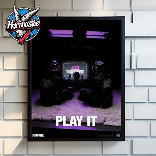 Fortnite x Daft Punk Play It Game Art Poster Home Decor Canvas