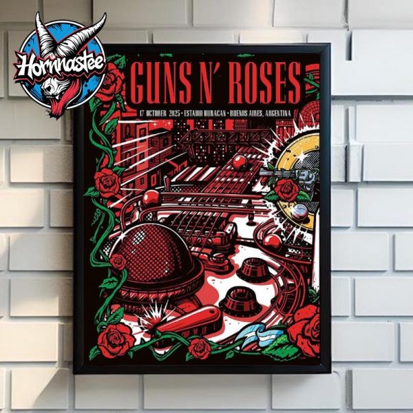 Guns N Roses Argentina Show At Estadio Huracan On October 17 2025 Buenos Aires Argentina Poster Canvas Decor