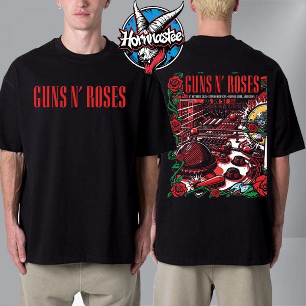 Guns N Roses Argentina Show At Estadio Huracan On October 17 2025 Buenos Aires Argentina Unisex T Shirt Two Sided