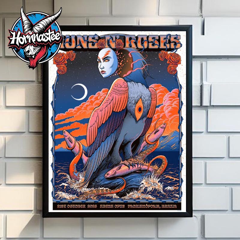 Guns N Roses Brazil Venue Show At Arena Opus On October 21 2025 In Florianopolis Brazil Poster Canvas Decor Guns N Roses Brazil Venue Show At Arena Opus On October 21 2025 In Florianopolis Brazil Poster Canvas Decor