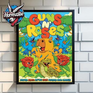 Guns N Roses Curitiba Brazil Event Poster At Pedreira Paulo Leminski On 28 October 2025 Brazil Capybara Poster Canvas Decor