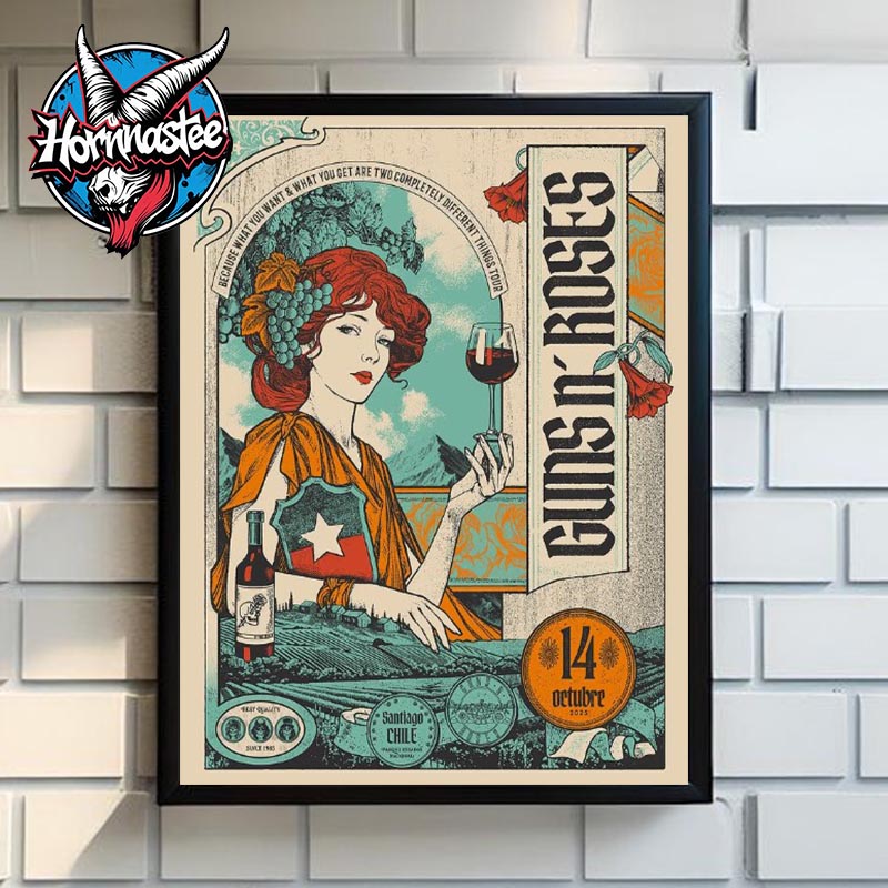 Guns N Roses Santiago Chile Show On October 14 2025 At Parque Estadio Nacional Poster Home Decor Canvas Guns N Roses Santiago Chile Show On October 14 2025 At Parque Estadio Nacional Poster Home Decor Canvas