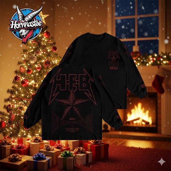 HEB x Connor Dwyer 2025 Metal Tee Star Health Alliance Austin Texas Musicians All Over Print Unisex Sweater