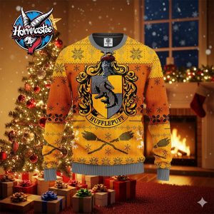 Hufflepuff Ugly Christmas Sweater Amazing Gift Funny Ugly Sweater Hufflepuff Ugly Christmas Sweater Amazing Gift Funny Ugly Sweater