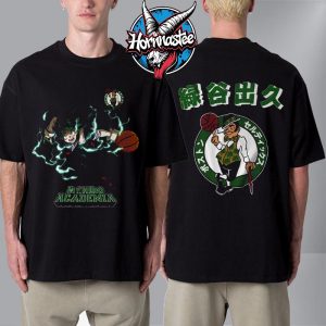 Hyperfly x NBA x My Hero Academia Midoriya Izuku Boston Celtics Unisex T Shirt Two Sided