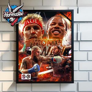 Jake Paul vs Gervonta Davis 1 Month Away Poster Home Decor Canvas