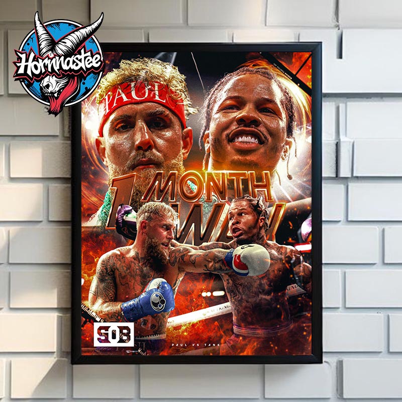 Jake Paul vs Gervonta Davis 1 Month Away Poster Home Decor Canvas Jake Paul vs Gervonta Davis 1 Month Away Poster Home Decor Canvas