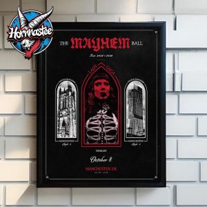 Lady Gaga The Mayhem Ball Tour 2025 2026 Manchester Night 2 On October 8 2025 In United Kingdom Poster Home Decor Canvas