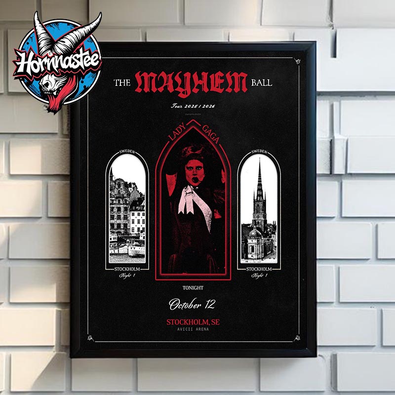 Lady Gaga The Mayhem Ball Tour 2025 2026 Show At Avicii Arena On October 12 2025 In Stockholm Sweden Poster Home Decor Canvas Lady Gaga The Mayhem Ball Tour 2025 2026 Show At Avicii Arena On October 12 2025 In Stockholm Sweden Poster Home Decor Canvas