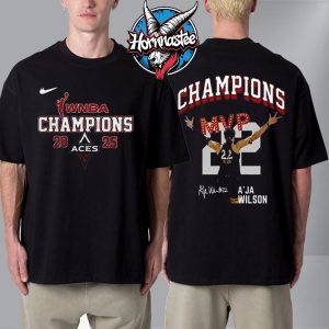 Las Vegas Aces A’Ja Wilson MVP 2025 WNBA Champions Unisex T Shirt Two Sided