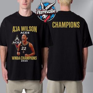 Las Vegas Aces Aja Wilson WNBA Champions 2025 Unisex T Shirt Two Sided