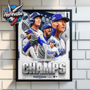 Los Angeles Dodgers Champion National League Postseason 2025 Poster Canvas Decor