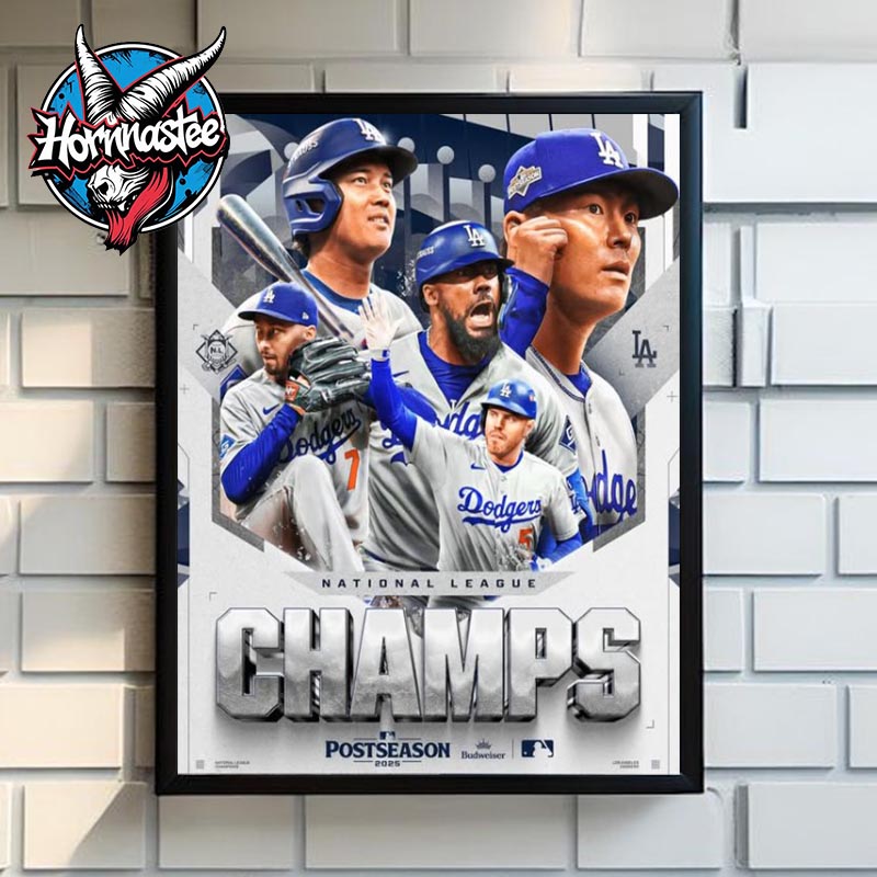 Los Angeles Dodgers Champion National League Postseason 2025 Poster Canvas Decor Los Angeles Dodgers Champion National League Postseason 2025 Poster Canvas Decor