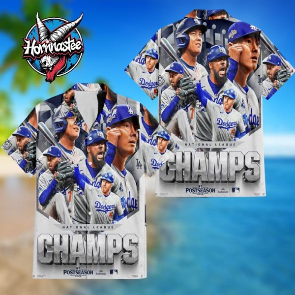 Los Angeles Dodgers Champion National League Postseason 2025 Regular Hawaiian Shirt