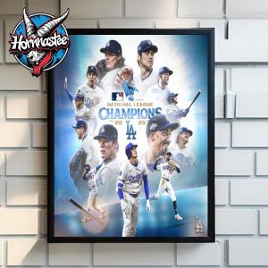 Los Angeles Dodgers MLB Champion National League Champions 2025 Poster Canvas Decor