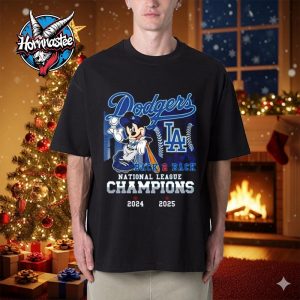 Los Angeles Dodgers x Mickey Mouse Back 2 Back National League Champions 2024 2025 Unisex T Shirt