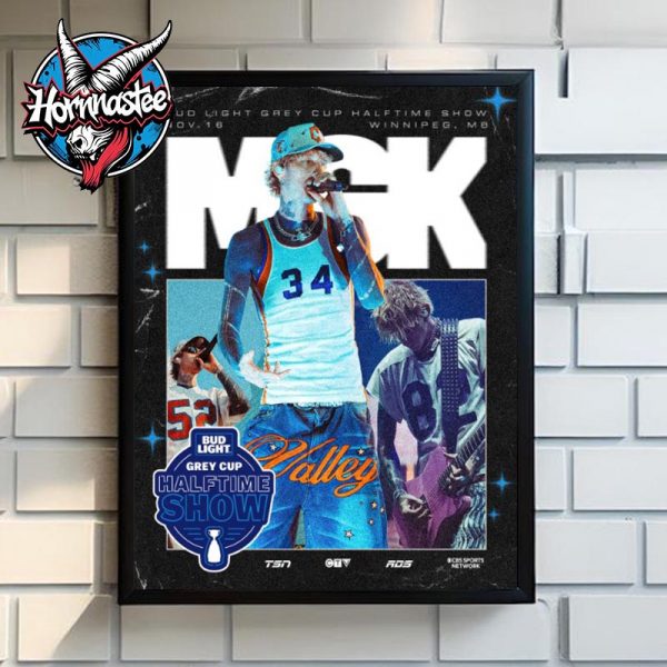 MGK Machine Gun Kelly At Bud Light Grey Cup Halftime Show Winnipeg Poster Home Decor Canvas