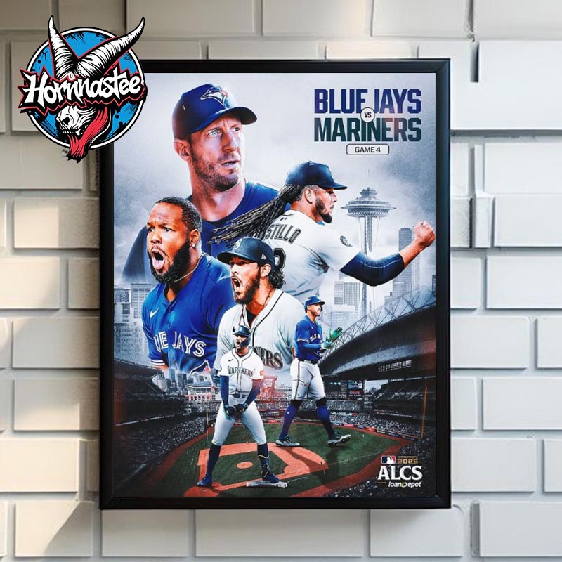 MLB Blue Jays vs Mariners Game 4 ALCS 2025 Poster Home Decor Canvas MLB Blue Jays vs Mariners Game 4 ALCS 2025 Poster Home Decor Canvas