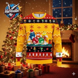 M&M Chocolate Yellow Funny Ugly Christmas Sweater M&M Chocolate Yellow Funny Ugly Christmas Sweater
