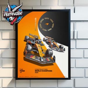 McLaren Formula1 Team 2025 Constructors World Champions Poster Home Decor Canvas