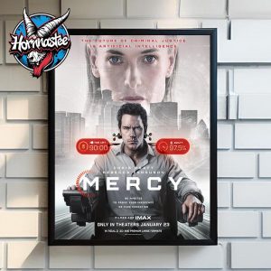 Mercy Movie Official Poster The Future Of Criminal Justice Is Artificial Intelligence Poster Home Decor Canvas