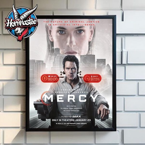 Mercy Movie Official Poster The Future Of Criminal Justice Is Artificial Intelligence Poster Home Decor Canvas