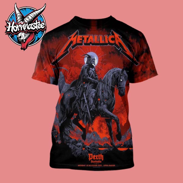 Metallica M72 Perth 2025 Event Poster In Australia At Optus Stadium On 1 November 2025 All Over Print Shirt Metallica M72 Perth 2025 Event Poster In Australia At Optus Stadium On 1 November 2025 All Over Print Shirt