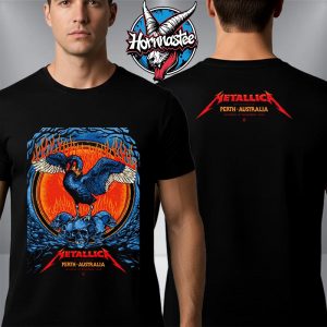 Metallica M72 Perth Exclusive Venue Poster At Optus Stadium On November 1 2025 Australia Art By Ben Brown Unisex T Shirt Two Sided