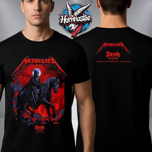 Metallica M72 Perth Pop Up Australia Merchandise At Optus Stadium On November 1 2025 Australia Art By Ken Taylor Unisex T Shirt Two Sided
