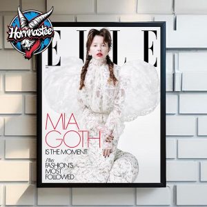 Mia Goth On ELLE Magazine November Issue Poster Home Decor Canvas