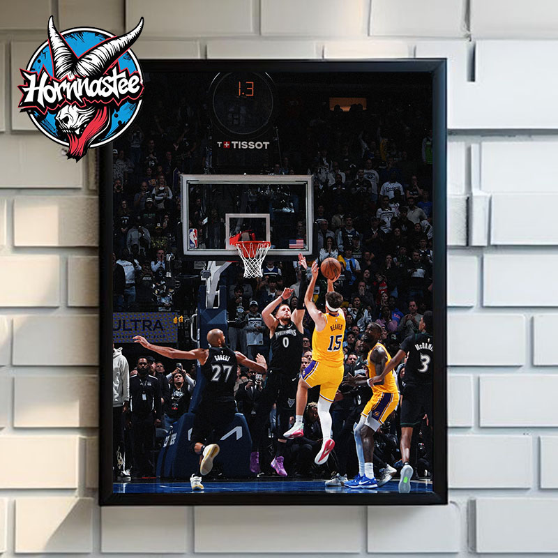 NBA Austin Reaves Lakers Hits The Buzzer Beater Poster Canvas Decor NBA Austin Reaves Lakers Hits The Buzzer Beater Poster Canvas Decor