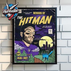 NFL Minnesota Vikings vs Lion Detroit On November 2 2025 Beware Of The Hitman Poster Canvas Decor