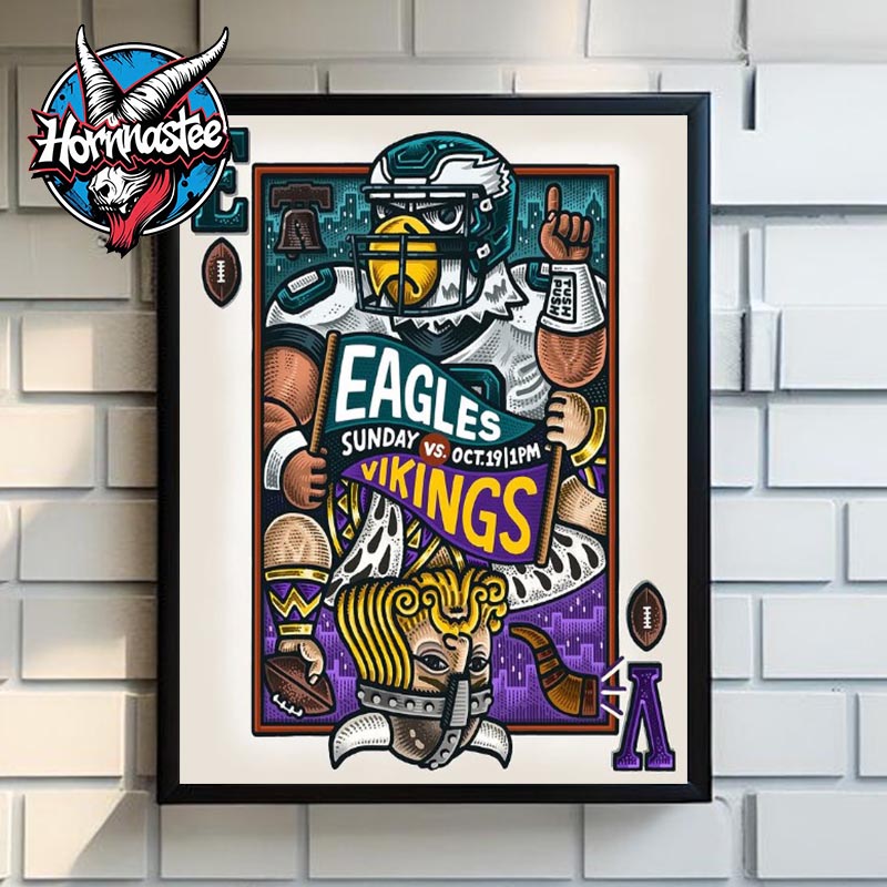 NFL Philadelphia Eagles vs Minnesota Vikings Gameday On Sunday October 19 2025 Poster Canvas Decor NFL Philadelphia Eagles vs Minnesota Vikings Gameday On Sunday October 19 2025 Poster Canvas Decor