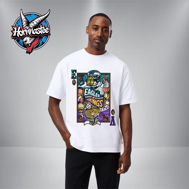 NFL Philadelphia Eagles vs Minnesota Vikings Gameday On Sunday October 19 2025 Unisex T Shirt NFL Philadelphia Eagles vs Minnesota Vikings Gameday On Sunday October 19 2025 Unisex T Shirt