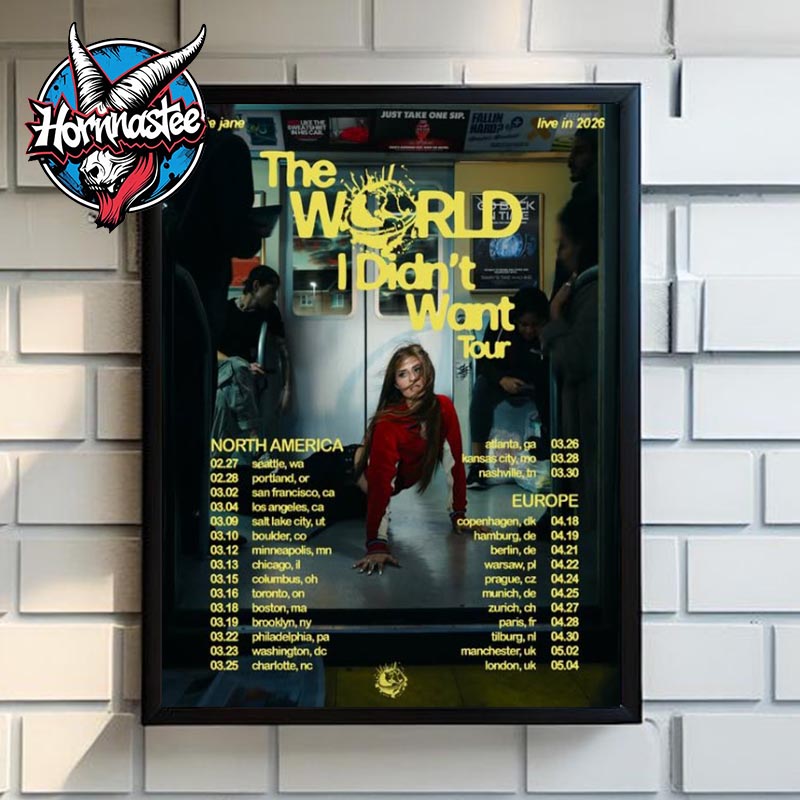Natalie Jane The World I Didn't Want Tour 2026 North America Schedule Tour Dates Poster Canvas Decor Natalie Jane The World I Didn't Want Tour 2026 North America Schedule Tour Dates Poster Canvas Decor