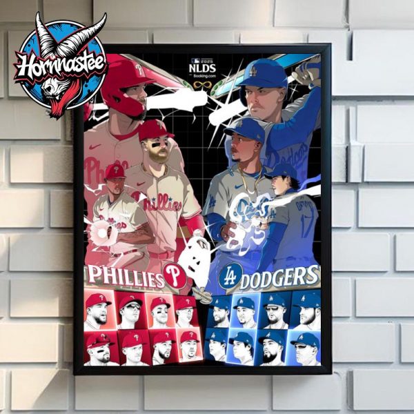 National League Division Series 2025 Los Angeles Dodgers vs Philadelphia Phillies Poster Home Decor Canvas